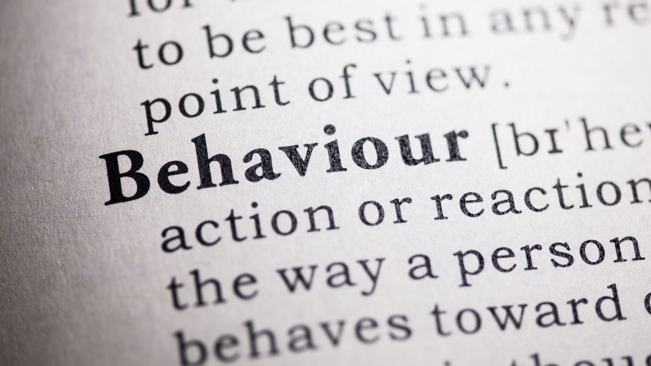 Behaviour dictionary entry